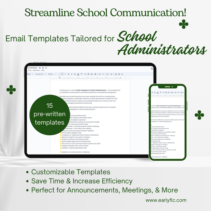 Email Templates for School Administrators
